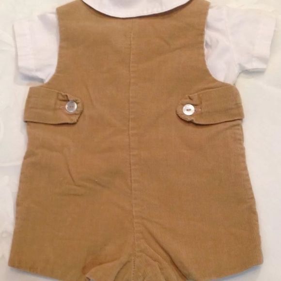 Vintage Samara Caramel Corduroy Romper 12 m - Picture 2 of 4